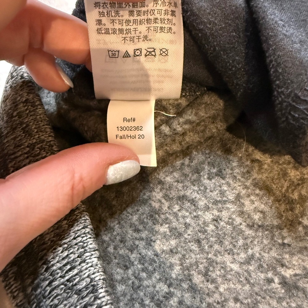Eddie Bauer Men's Heather Gray Fleece Snap Neck Pullover Sweater Size L - Picture 6 of 9